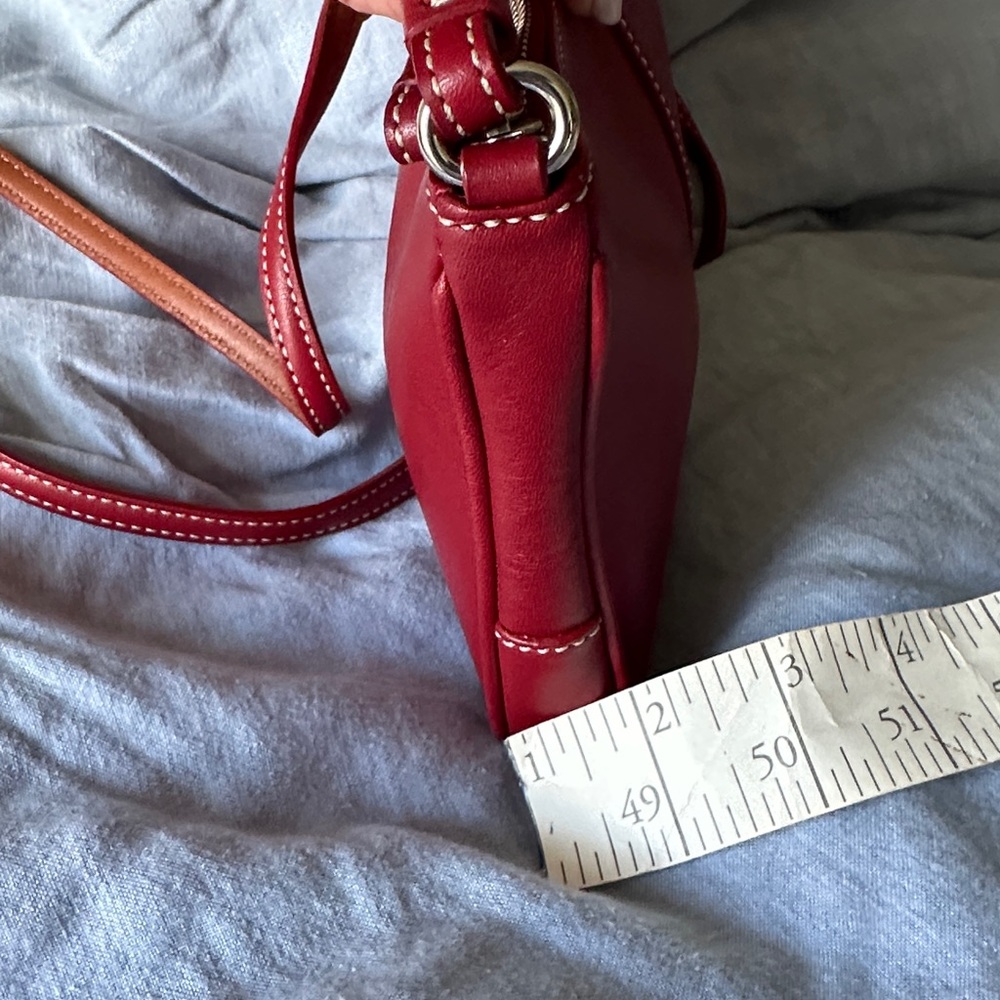 Coach Hampton Slim Demi Red Leather Crossbody Bag - Picture 10 of 14